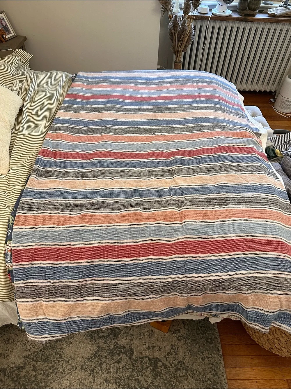 NWOT Pottery Barn Silas Striped Cotton Queen Duvet Cover